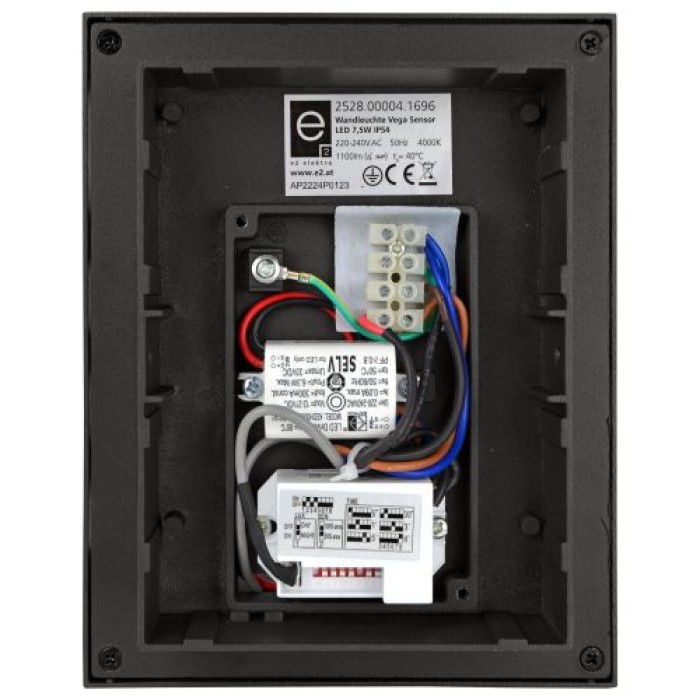 E2 Elektro Außenwandleuchte VEGA Sensor, 7,5 W, IP54, anthrazit, 2528000041696