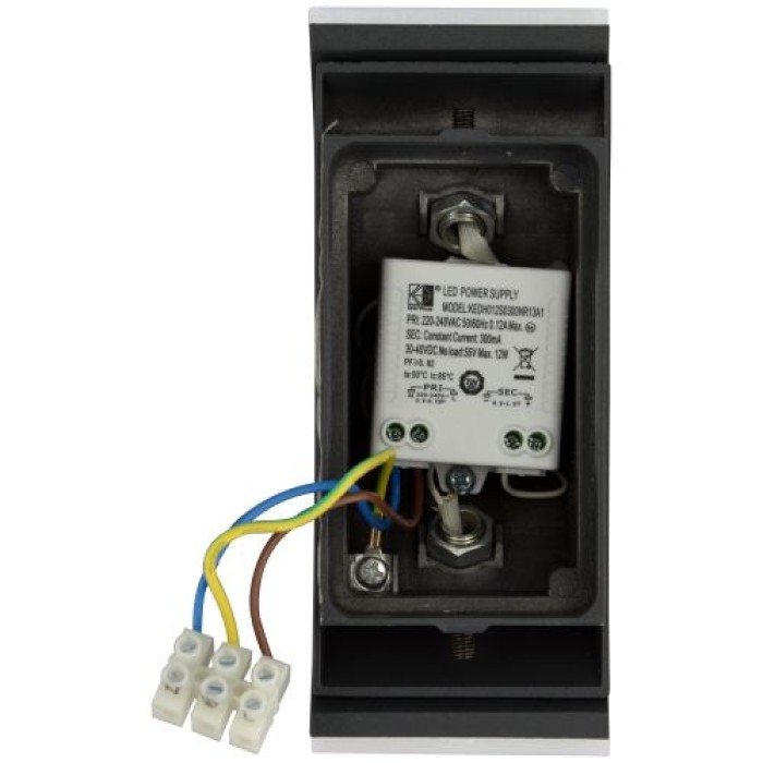 E2 Elektro Außenwandleuchte LYRA up&down, 12W, IP65, anthrazit, 2528000091696