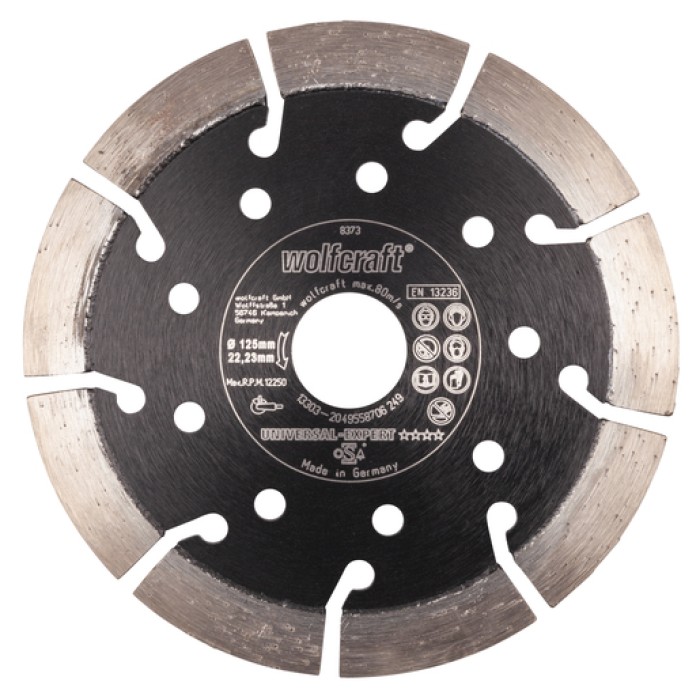 wolfcraft Diamant-Trennscheibe – Ø 125mm x 22,23 mm - 8373000