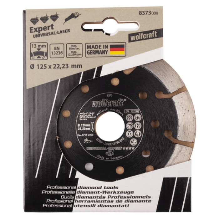 wolfcraft Diamant-Trennscheibe – Ø 125mm x 22,23 mm - 8373000