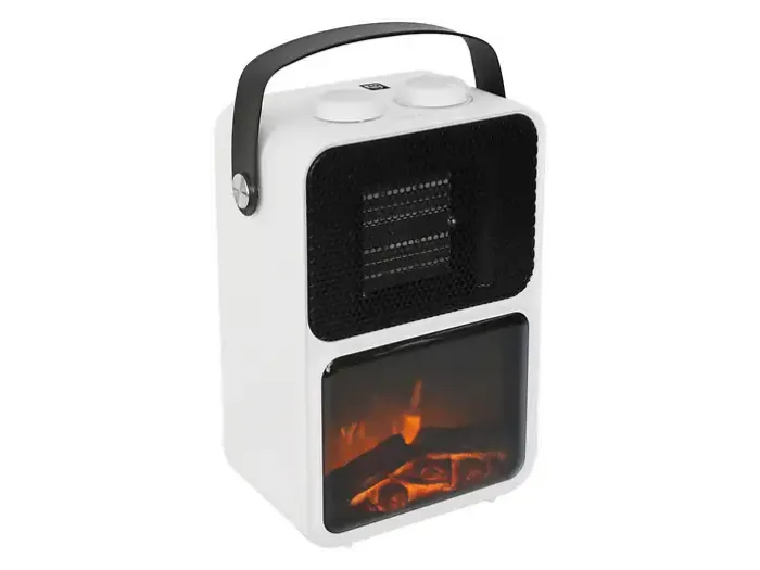 SHX Elektrokamin mit Heizlüfter, LED Kaminfeuer, 1200 W Leistung, 2 Wärmestufen, SHXFP12MINI