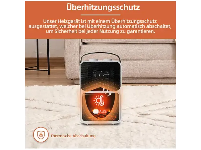 SHX Elektrokamin mit Heizlüfter, LED Kaminfeuer, 1200 W Leistung, 2 Wärmestufen, SHXFP12MINI