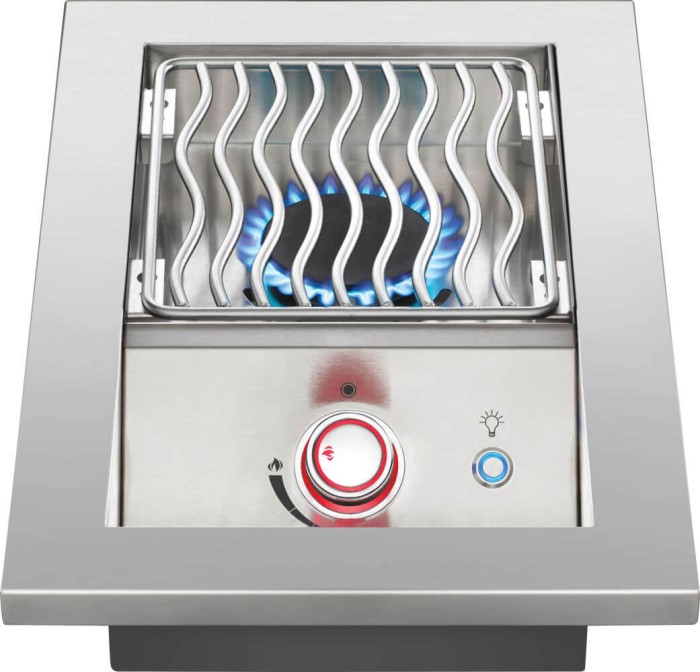 Napoleon Einbau Brenner mit einheitlicher Oberfläche der Serie 700 mit Edelstahlabdeckung, 1 Brenner, BIB10RTPSS-CE