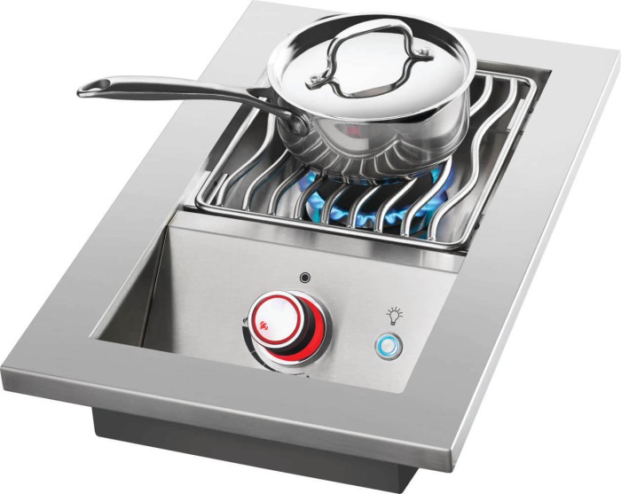Napoleon Einbau Brenner mit einheitlicher Oberfläche der Serie 700 mit Edelstahlabdeckung, 1 Brenner, BIB10RTPSS-CE