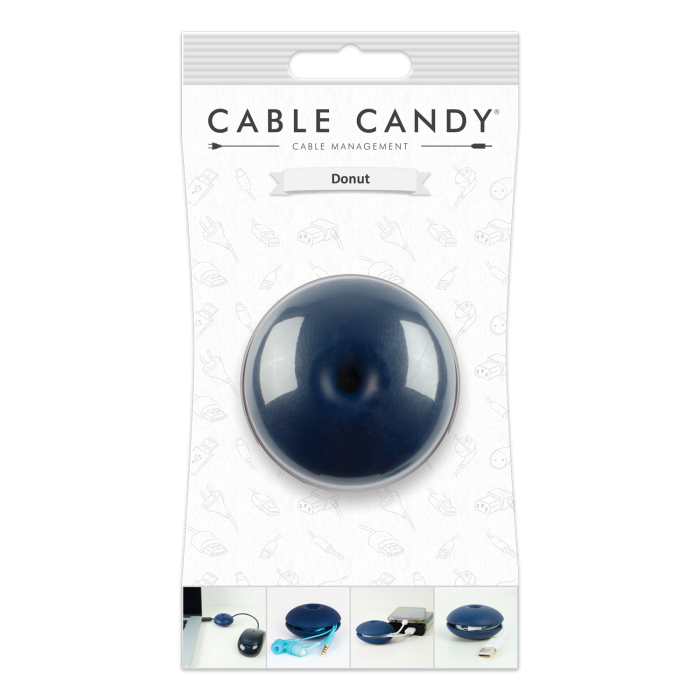 MLINE Cable Candy, Kabelaufbewahrung, Donut Blau, CC003