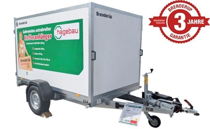 Brenderup PKW-Anhänger CD260WBD1300 Cargo Kofferanhänger gebremst