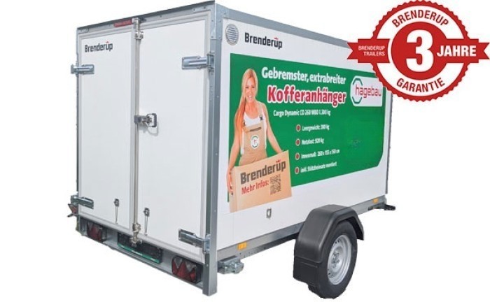 Brenderup PKW-Anhänger CD260WBD1300 Cargo Kofferanhänger gebremst