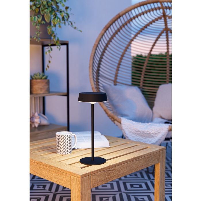 Eglo SIMERI Tischlampe, Solar, Touch, schwarz, 75876