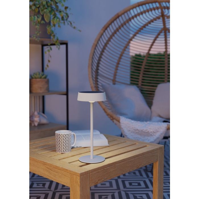 Eglo SIMERI Tischlampe, Solar, Touch, weiß, 75877