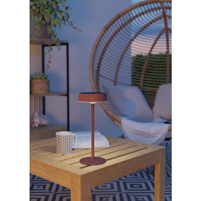 Eglo SIMERI Tischlampe, Solar, Touch, rot, 75879