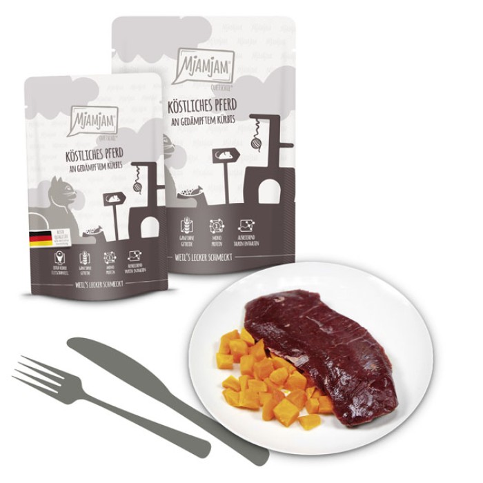 MjAMjAM Quetschie köstliches Pferd an gedämpftem Kürbis; 300g, 11407