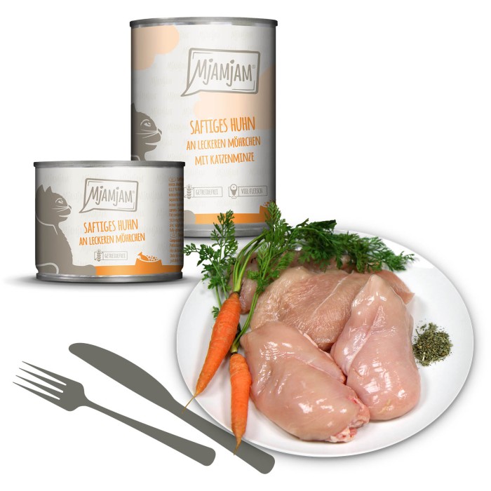 MjAMjAM saftiges Huhn an leckeren Möhrchen, 400g, 11041