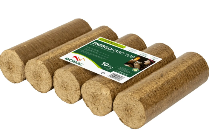 Biomac Hartholz-Briketts ENERGO HARD TOP (100 Stück je 10kg), 1824