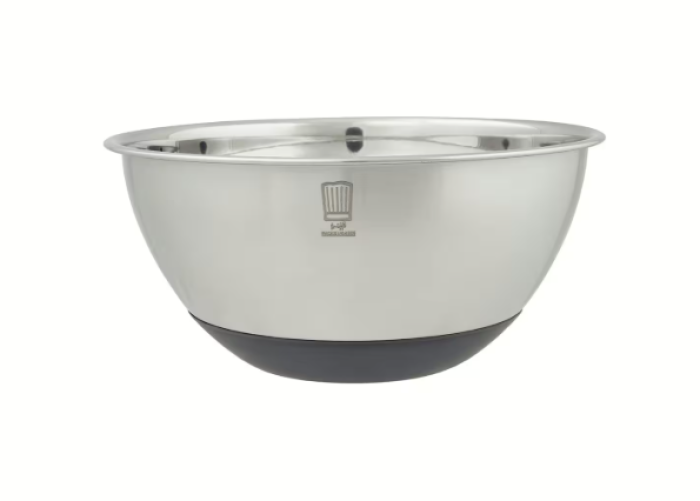 Fackelmann Chefkoch Schüssel aus Edelstahl, 2,5 Liter, Bonn – spülmaschinengeeignet, ca. Ø 21,4 x 10 cm, 23224