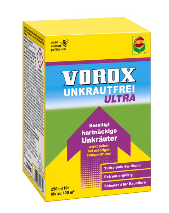 Compo VOROX Unkrautfrei Ultra 250 ml - Hochwirksamer Unkrautvernichter, 27939