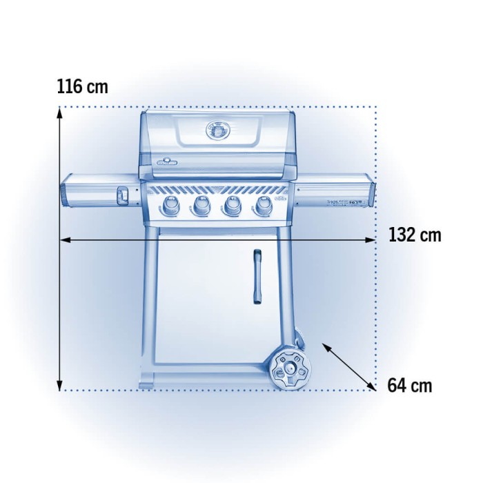 Napoleon Gasgrill Freestyle F425PGT, 4 Brenner, graphit, F425PGT-DE