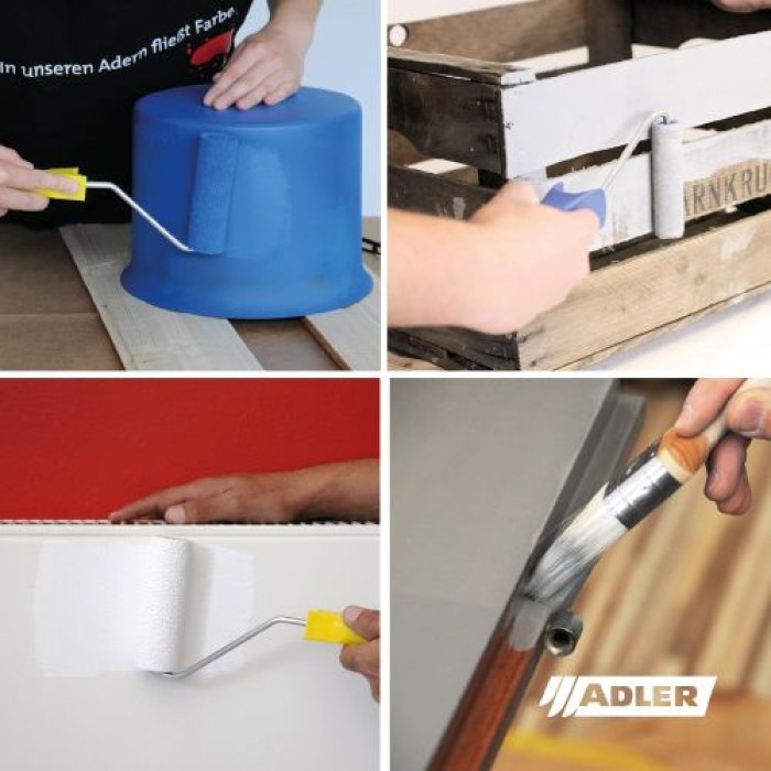 ADLER 5in1 Buntlack Verkehrsweiß Glänzend, 375 ml, RAL9016, 413400901637
