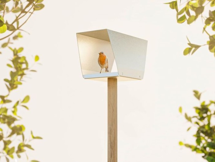Alberts Vogelhäuschen Delta, DIY Montage, zum aufhängen oder hinstellen, 145 x 265 x 160 mm, Sendzimirverzinkt, 355128
