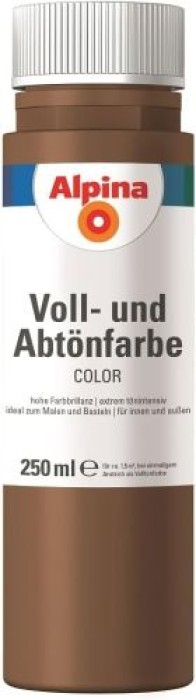 Alpina COLOR Voll- und Abtönfarbe, Candy Brown seidenmatt, 250 ml, 846393