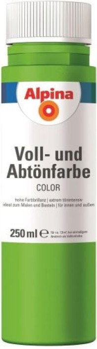Alpina COLOR Voll- und Abtönfarbe, Grass Green seidenmatt, 250 ml, 819652