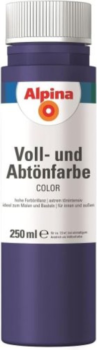 Alpina COLOR Voll- und Abtönfarbe, Pretty Violet seidenmatt, 250 ml, 846388
