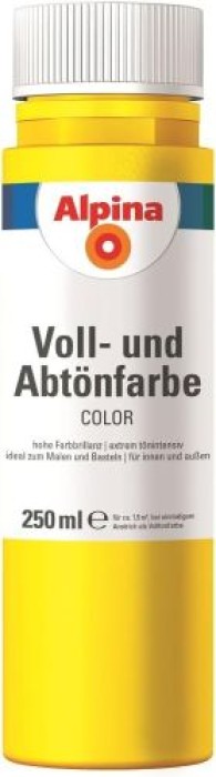 Alpina COLOR Voll- und Abtönfarbe, Sunny Yellow seidenmatt, 250ml, 819641