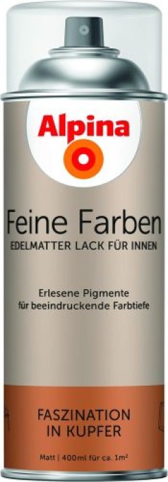 Alpina Feine Farben Sprühlack, Faszination in Kupfer, 400ml Metallic, 983715