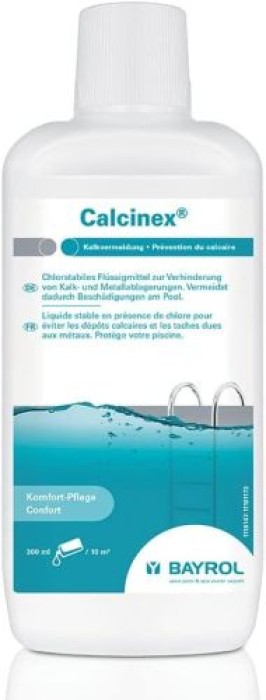 BAYROL Calcinex 1L - verhindert Kalk- und Metallablagerungen bei hartem oder eisenhaltigem Wasser, 76027