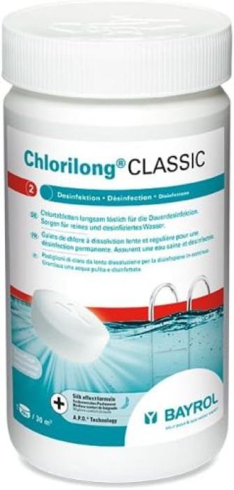 BAYROL Chlorilong CLASSIC - Pool Desinfektion - Chlortabletten 250g, 1,25 kg, 76001