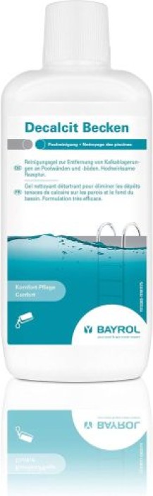 BAYROL Decalcit Becken, zur Entfernung von Kalkablagerungen an Poolwänden und -böden, 1 Liter, 76015