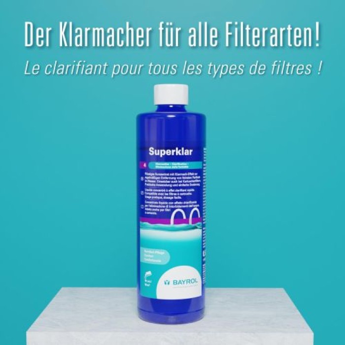 BAYROL Superklar - Klarmacher Poolwasser, 500 ml, 76021
