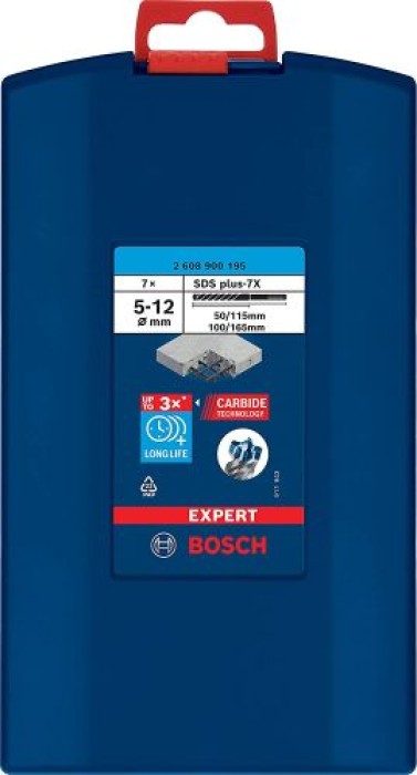 Bosch Professional 7x Expert SDS plus-7X Hammerbohrer Set Ø 5-12 mm 2608900195