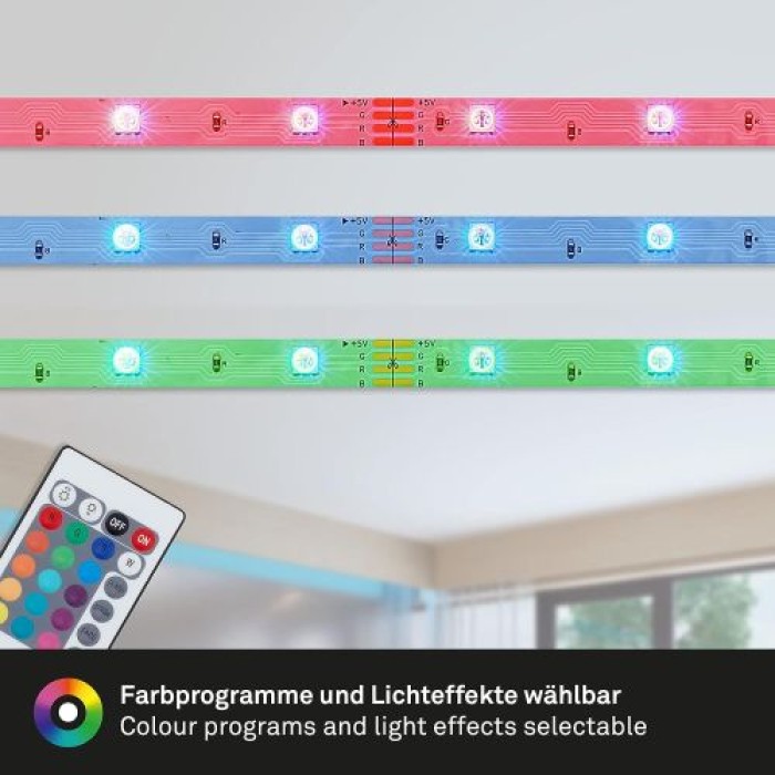 BRILONER  - LED Band 3m, inkl. Fernbedienung, inkl. Farbwechsel, selbstklebend, 2267-090P
