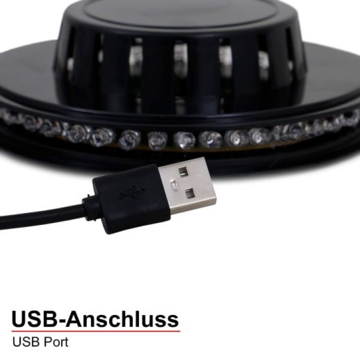 BRILONER  - LED Lichtrad, Partylicht inkl. Musiksensor, musikgesteuerter Farbwechsel, 2341-048
