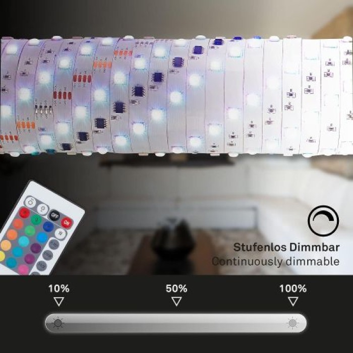 BRILONER – 10m LED Band, dimmbar, selbstklebend, weiß, 10m, 2024-300