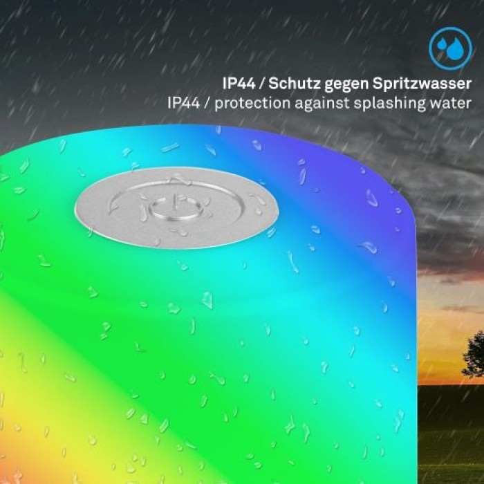BRILONER LED Akku-Tischleuchte, 7 cm, Touch, 1,5W, 100lm, chrom-matt, 7462014