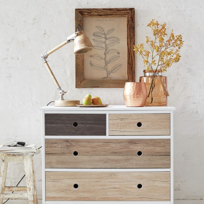 d-c-fix Klebefolie Sanremo Eiche Sand, 45 cm x 2 m, selbstklebende Deko-Folie für Möbel, F3460646