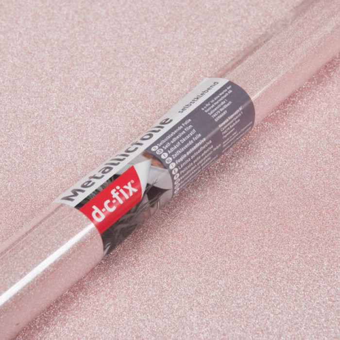 d-c-fix Klebefolie Metallic Glitzer rose pink, 45x150 cm, selbstklebende Deko-Folie für Möbel, F3410013