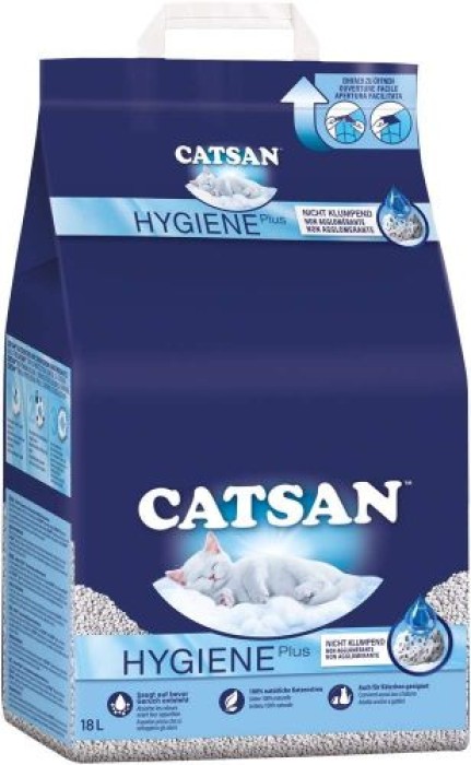 Catsan Katzenstreu Hygiene Plus mit Extra-Mineralschutz, 18 Liter, 413599