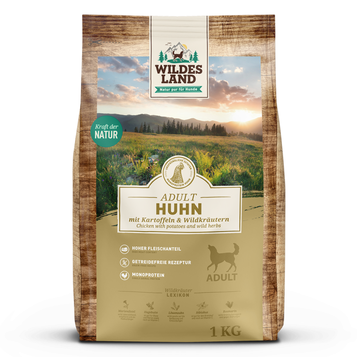 Wildes Land Classic Adult, Trockenfutter, Huhn mit Kartoffeln, 1kg, WL515954