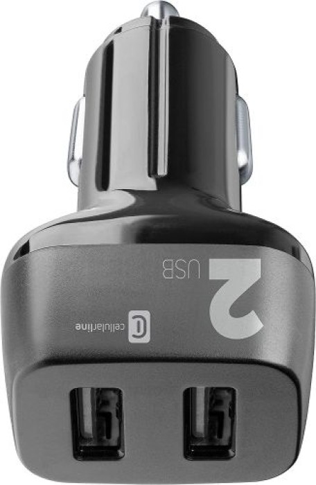 Cellularline KFZ-Lader MULTIPOWER 24W 2x USB Type-A CBRUSB224WK