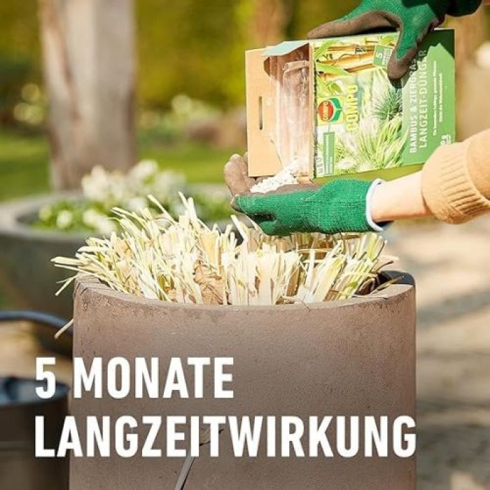 COMPO Bambus & Ziergräser Langzeit-Dünger, 5 Monate Langzeitwirkung, 850 g, 22 m², 26048