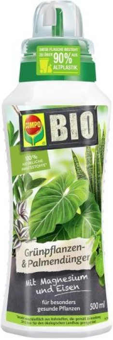COMPO BIO Grünpflanzendünger und Palmendünger, 100% natürliche Inhaltsstoffe, 500 ml, 26829