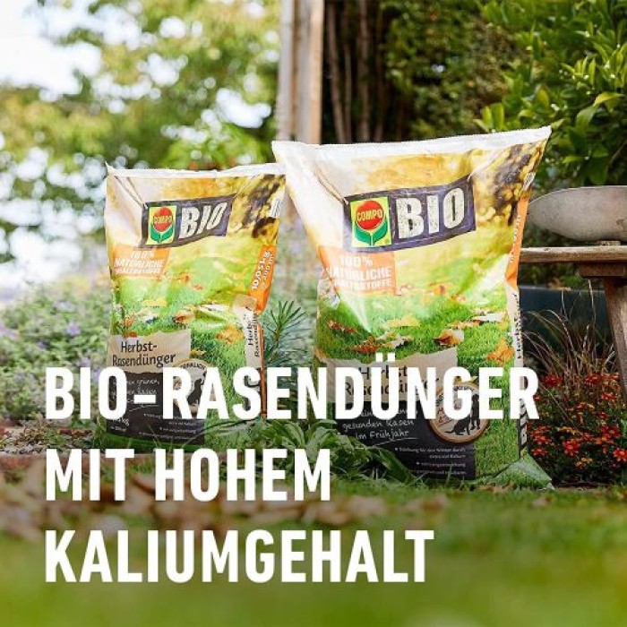 Compo BIO Herbst-Rasendünger, mit 3 Monate Langzeitwirkung, 20 kg, 400 m², 28590