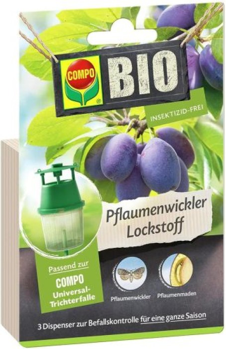 COMPO BIO Pflaumenwickler Lockstoff für eine ganze Saison, 3 Stück, 22594