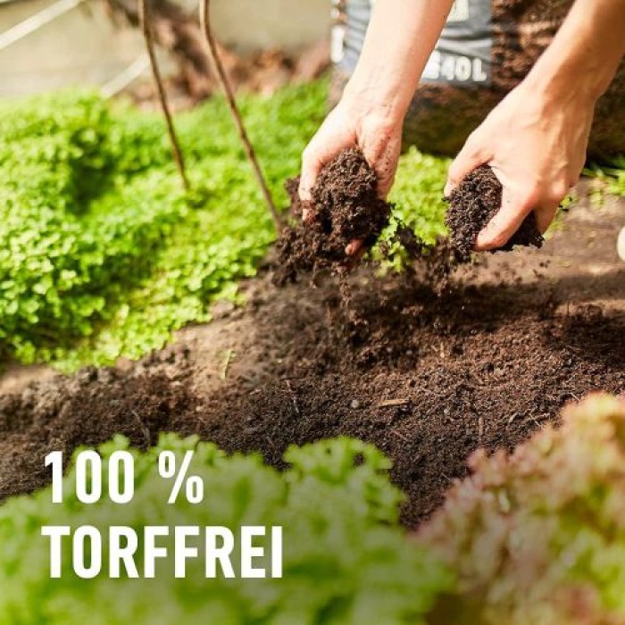COMPO BIO Tomaten- und Gemüseerde, Für alle Gemüsekulturen, Torffrei, 20 Liter, 28228