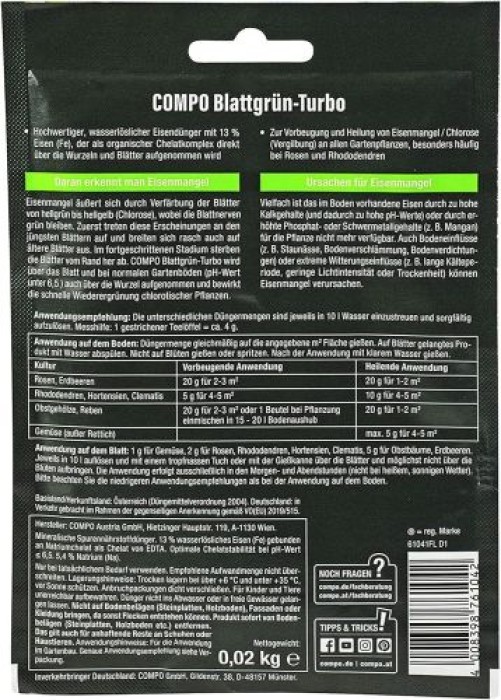 COMPO Blattgrün-Turbo 20g, 16104