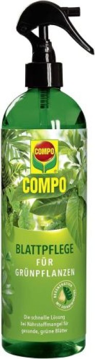 COMPO Blattpflege für Grünpflanzen, Blatt-Dünger für alle Grünpflanzen und Palmen, 500 ml 22263