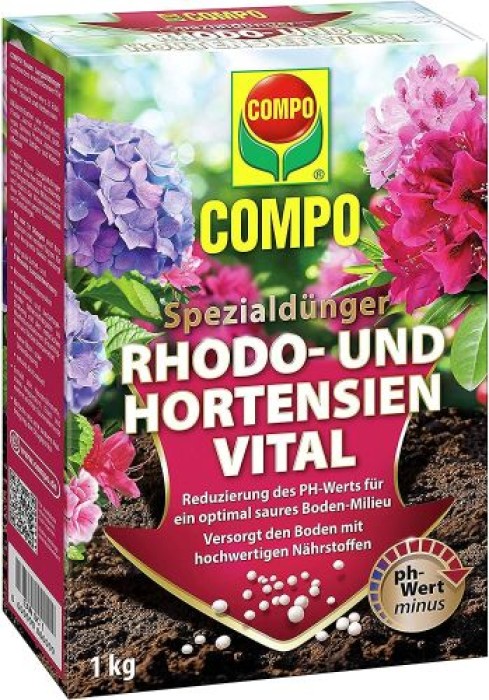 COMPO Rhodo- und Hortensien Vital, Spezial-Dünger, 1 kg, 21795
