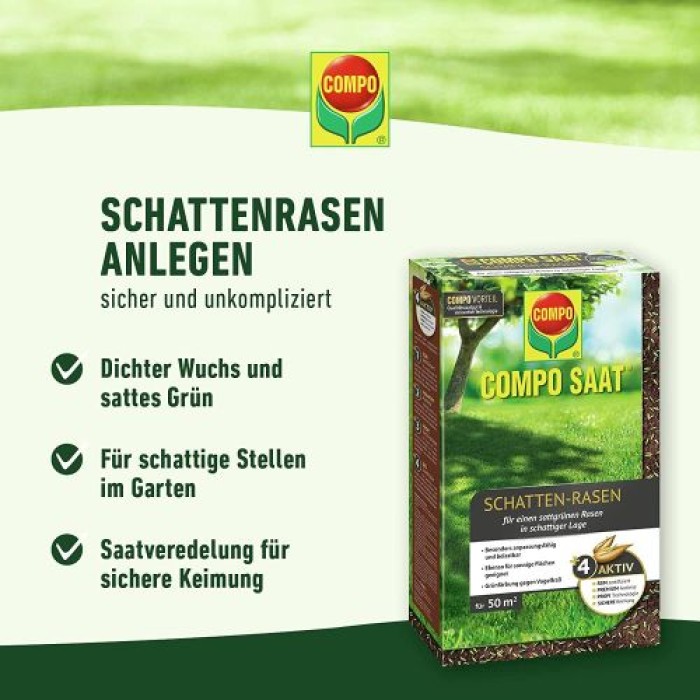 COMPO SAAT Schatten-Rasen, 1 kg, für 50 m², 13896